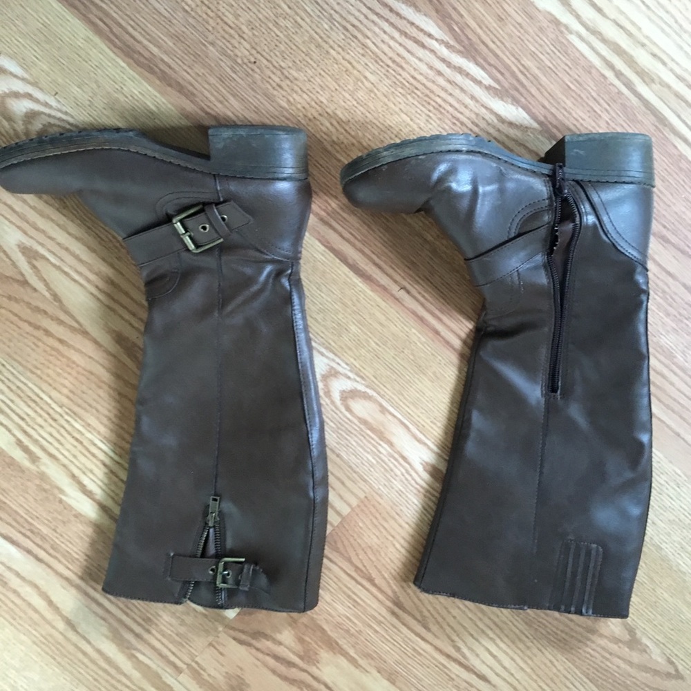 Brown riding boots